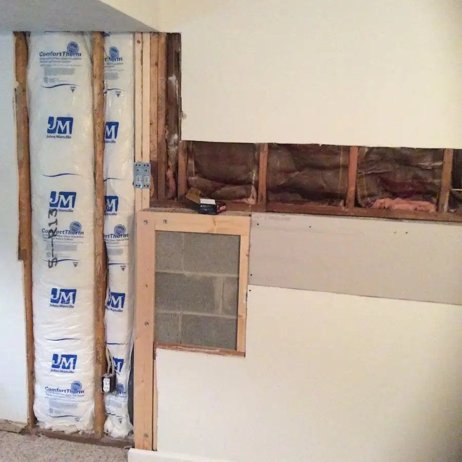Wall insulation replacement during Basement Flood Cleanup in Tamalpais-Homestead Valley